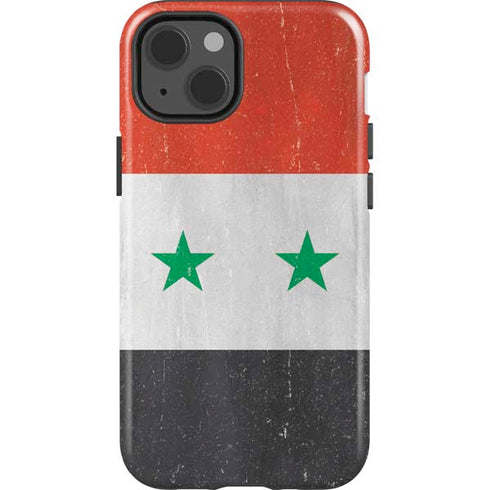 Syria Flag Distressed iPhone 15 Impact Case